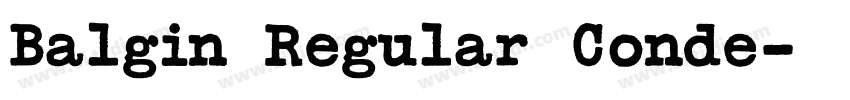 Balgin Regular Conde字体转换